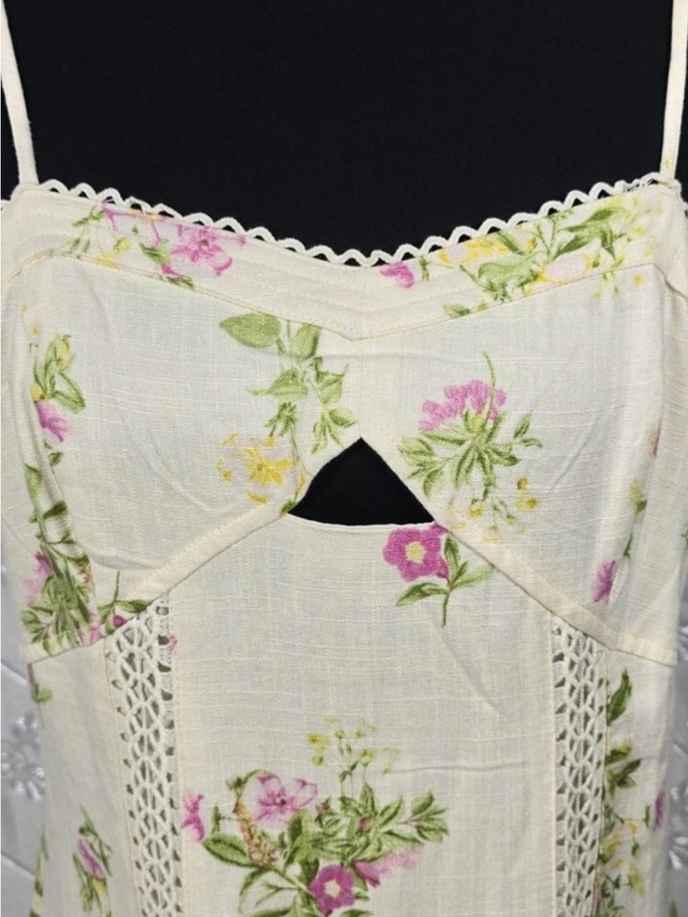 Caroline Constas Cream Maxi Dress with Floral Print - Picture 4 of 4